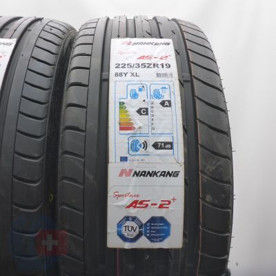 2. 225 35 19 2x NANKANG 225/35 ZR19 88Y XL Sportnex AS-2 Sommerreifen 2019 Ungebraucht  