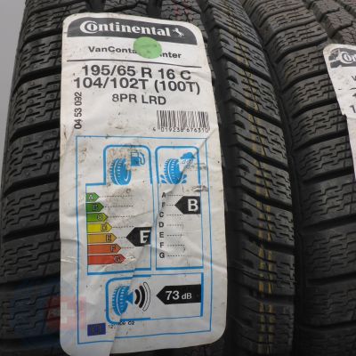 2. 195 65 16C 4x CONTINENTAL 195/65 R6C 104/102T VanContact Winter Winterreifen 2019 VOLL WIE NEU