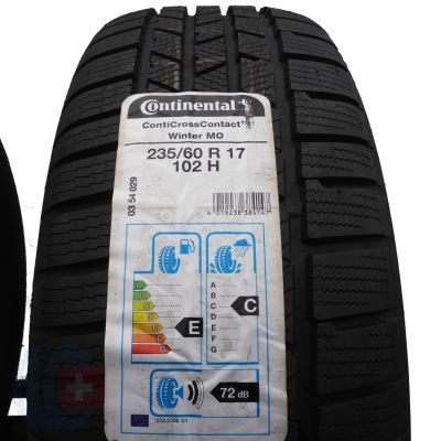 3. 2 x CONTINENTAL 235/60 R17 102H ContiCrossContact Winter M0 2020 Winterreifen WIE NEU VOLL