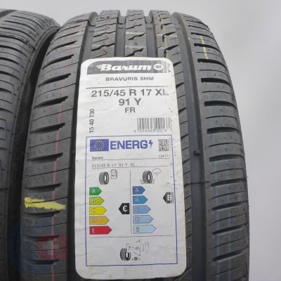 3. 215 45 17 2x BARUM 215/45 R17 91Y XL Bravuris  5 Sommerreifen 2022 VOLL 