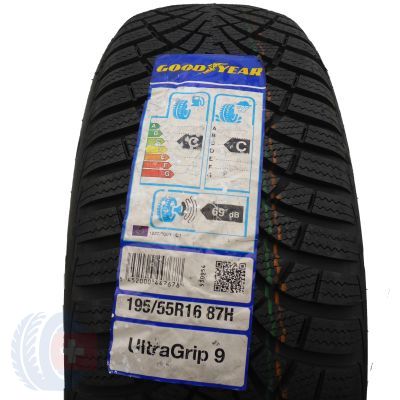 1 x GOODYEAR 195/55 R16 87H UltraGrip 9 Winterreifen 2017 WIE NEU VOLL