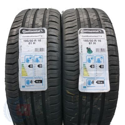 185 50 16 2x CONTINENTAL 185/50 R16 81H ContiEcoContact 5 Sommerreifen 2018 VOLL 