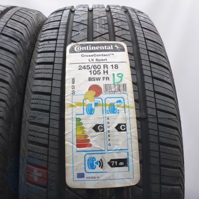 3.  245 60 18 2x CONTINENTAL  245/60 R18 105H CrossContact LX Sport M+S Sommerreifen 2019 Ungebraucht   