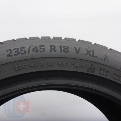 5. 235 45 18 1x CONTINENTAL 235/45 R18 98V XL WinterContact TS 870 P Winterreifen 2024 8mm WIE NEU 