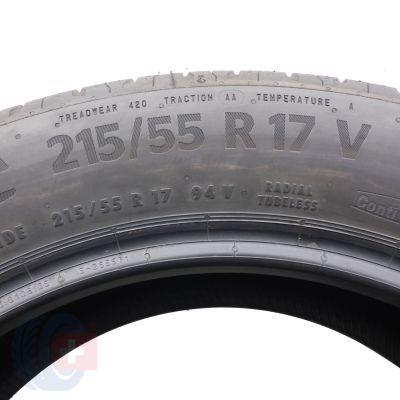 5. 215 55 17 4x CONTINENTAL 215/55 R17 94V EcoContact6 Sommerreifen 2024 WIE NEU VOLL
