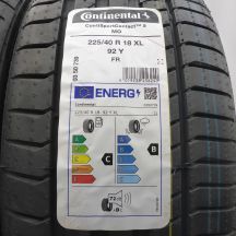 3.  225 40 18 4x CONTINENTAL 225/40 R18 92Y XL ContiSportContact 5 M0 Sommerreifen 2023 Ungebraucht   