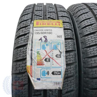 2.  195 60 16C 2x PIRELLI 195/60 R16C 99/97T Carrier Winter Winterreifen 2018 VOLL WIE NEU