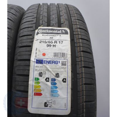 2. 215/65 R17 4x CONTINENTAL 215/65 R17 99H EcoContact 6 A0 Sommerreifen 2021  VOLL WIE  NEU