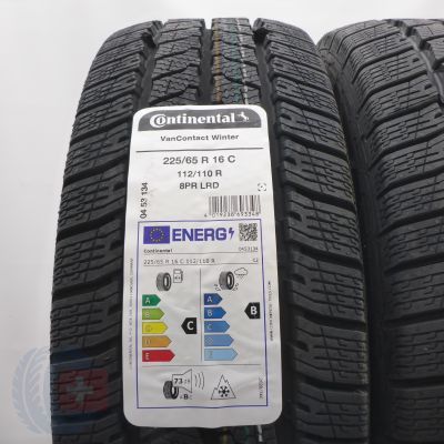 2. 225 65 16C 4x CONTINENTAL 225/65 R16C 112/110R VanContact Winter Winterreifen 2025 VOLL WIE NEU 