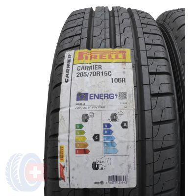 2. 205 70 15C 2x PIRELLI 205/70 R15C 106/104R Carrier Sommerreifen 2021 VOLL WIE NEU  