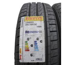 2. 205 70 15C 2x PIRELLI 205/70 R15C 106/104R Carrier Sommerreifen 2021 VOLL WIE NEU  