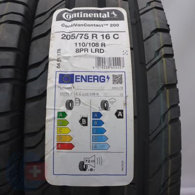 2. 205 75 16C 2x CONTINENTAL 205/75 R16C 110/108R ContiVanContact 200 Sommerreifen 2022 VOLL 2. 205 75 16C 2x CONTINENTAL 205/75 R16C 110/108R ContiVanContact 200 Sommerreifen 2022 VOLL