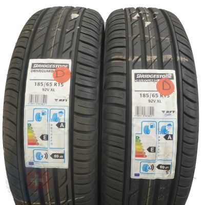 4. 4 x BRIDGESTONE 185/65 R15 92V XL DriveGuard RunFlat Sommerreifen 2016 VOLL Wie Neu