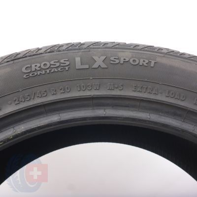 7.  245 45 20 4x CONTINENTAL  245/45 R20 103W XL CrossContact LX Sport M+S Sommerreifen 2021 VOLL WIE NEU  