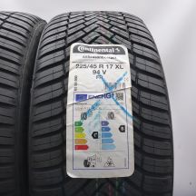 2. 225 45 17 2x CONTINENTAL 225/45 R17 94V XL AllSeasonContact Ganzjahresreifen 2023 VOLL WIE NEU 