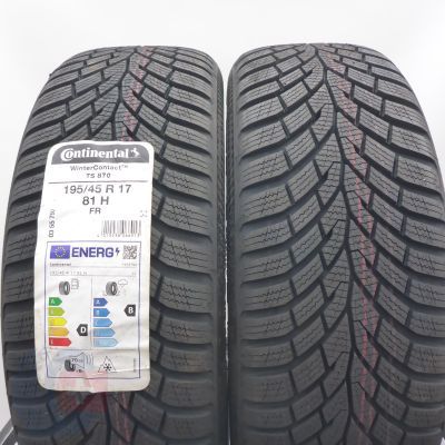  195 45 17 2x CONTINENTAL 195/45 R17 81H WinterContact TS 870 Winterreifen 2022 VOLL