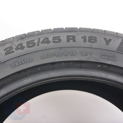 8. 245 45 18 4x CONTINENTAL 245/45 R18 96Y ContiSportContact 5 A0 Soomerrifen 2022 VOLL WIE NEU 