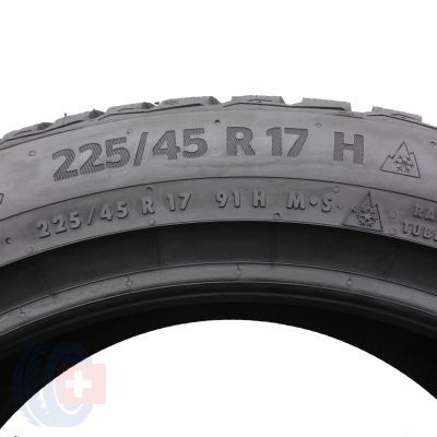 3. 225 45 17 1x CONTINENTAL 225/45 R17 91H WinterContact TS870 Winterreifen 2024 WIE NEU VOLL