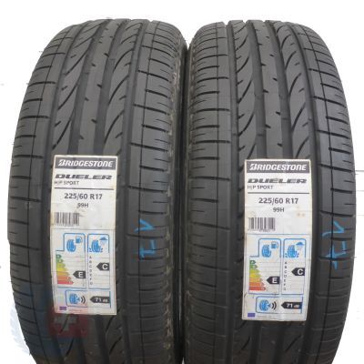 2 x BRIDGESTONE 225/60 R17 99H Dueler H/P Sport Sommerreifen  2017 VOLL WIE NEU 