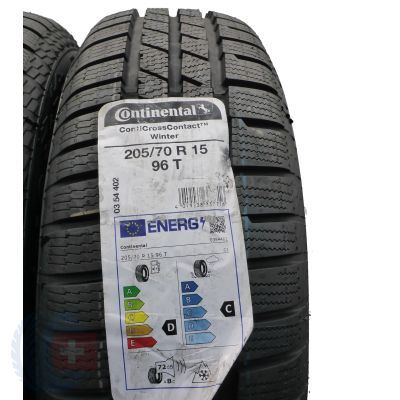 3.  205 70 15 2x CONTINENTAL 96T CrossContact Winter Winterreifen 2022 VOLL WIE NEU 