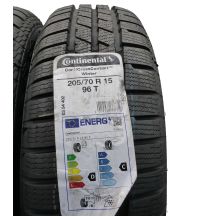 3.  205 70 15 2x CONTINENTAL 96T CrossContact Winter Winterreifen 2022 VOLL WIE NEU 