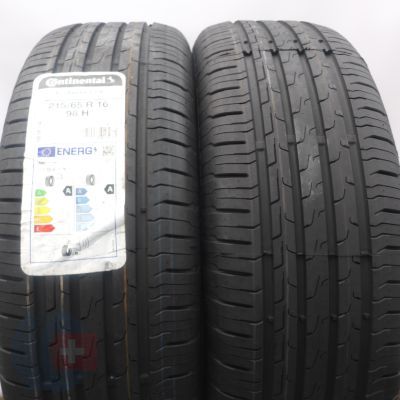215 65 16 2x CONTINENTAL 215/65 R16 98H EcoContact6 Sommerreifen 2021 WIE NEU VOLL