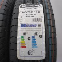 2. 195 75 16C 4x CONTINENTAL 195/75 R16C 107/105R VanContact Ultra Sommerreifen 2023 WIE NEU VOLL