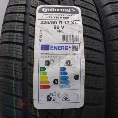 4. 225/50 R17 4x CONTINENTAL 98V ContiWinterContact TS830P RunFlat Winterreifen 2023 WIE NEU VOLL