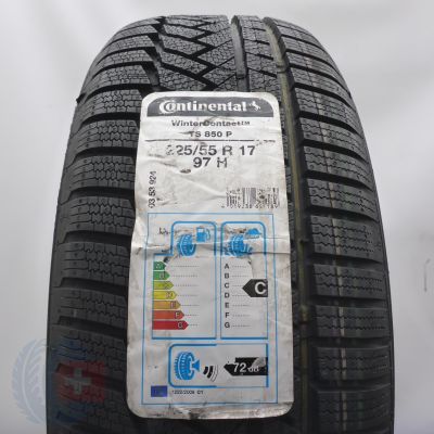 2. 225 55 17 1x CONTINENTAL 225/55 R17 97H WinterContact Ts850P Winterreifen 2019 VOLL