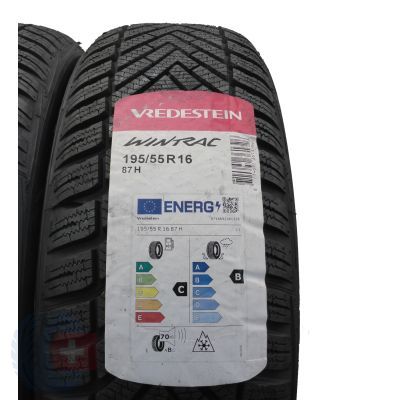 3. 195 55 16 2x VREDESTEIN 195/55 R16 87H Wintrac Winterreifen 2022 VOLL WIE NEU