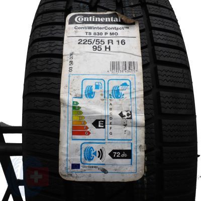 2. 2 x CONTINENTAL 225/55 R16 95H M0 ContiWinterContact TS830P Winterreifen 2019 WIE NEU VOLL