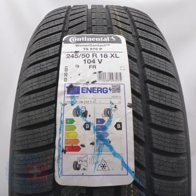 245 50 18 1x CONTINENTAL 245/50 R18 104V XL WinterContact TS 870 P Winterreifen 2023 VOLL WIE NEU 