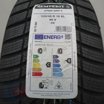 4. 225 45 18 4x SEMPERIT 225/45 R18 95V XL Speed-Grip 5 Winterreifen 2025 Ungebraucht  