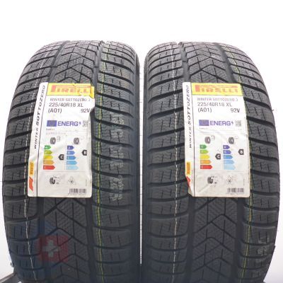 3. 225 40 18 4x PIRELLI 225/40 R18 92V XL Winter Sottozero 3 A01 Winterreifen 2025 VOLL WIE NEU 