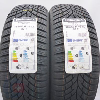 4. 185 55 16 4x CONTINENTAL 185/55 R16 87T XL WinterContact Ts 870 Winterreifen 2023  VOLL WIE NEU  4. 185 55 16 4x CONTINENTAL 185/55 R16 87T XL WinterContact Ts 870 Winterreifen 2023  VOLL WIE NEU