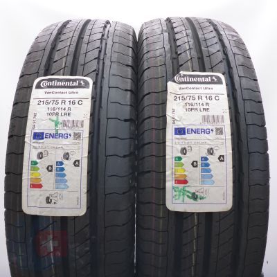 3. 215 75 16C 4x CONTINENTAL 215/75 R16C 113/111R VanContact Ultra Sommerreifen 2023 VOLL WIE NEU
