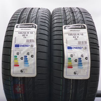 4. 185 55 16 4x CONTINENTAL 185/55 R16 83V UltraContact Sommerreifen 2022 VOLL