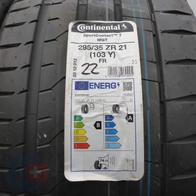 2. 295 35 21 2x CONTINENTAL 295/35 R21 103Y MGT SportContact7 Sommerreifen 2022 WIE NEU VOLL 2. 295 35 21 2x CONTINENTAL 295/35 R21 103Y MGT SportContact7 Sommerreifen 2022 WIE NEU VOLL