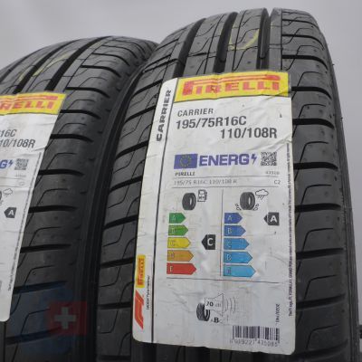 2. 195 75 16C 2x PIRELLI 195/75 R16C 110/108R Carrier Sommerreifen 2023 WIE NEU VOLL