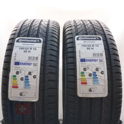  195 55 15 2x CONTINENTAL 195/55 R15 85H UltraContact Sommerreifen 2022 Ungebraucht  