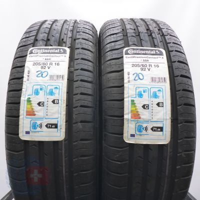  205 60 16 2x CONTINENTAL 205/60 R16 92V ContiPremiumContact 5 RFT BMW Sommerreifen 2020 Ungebraucht   