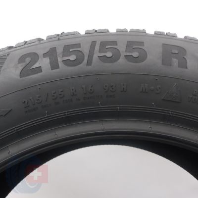 6. 215 55 16 2x CONTINENTAL 215/55 R16 93H ContiWinterContact TS 850 Winterreifen 2015 VOLL Ungebraucht   