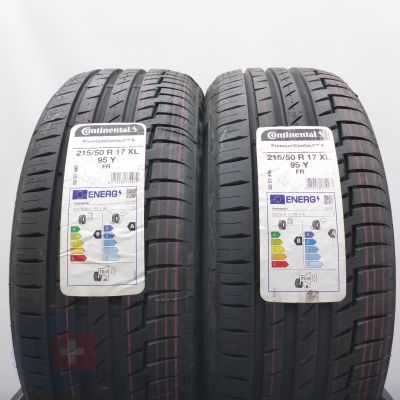 215 50 17 2x CONTINENTAL 215/50 R17 95Y XL  PremiumContact 6 Sommerreifen 2022 VOLL WIE NEU 