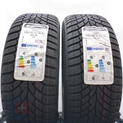 3. 195 45 16 4x CONTINENTAL 195/45 R16 84H XL WinterContact TS 870 Winterreifen 2022 Ungebraucht  