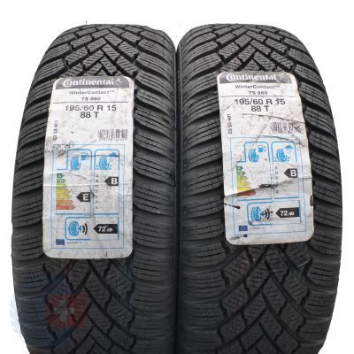 3.  195 60 15 4x CONTINENTAL 195/60 R15 88T WinterContact TS 860 Winterreifen 2018 VOLL Ungebraucht   