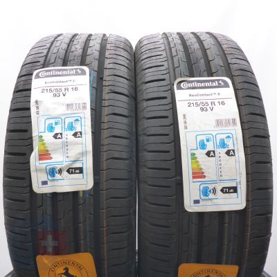  215 55 16 2x CONTINENTAL 215/55 R16 93V EcoContact 6 Sommerreifen 2020 Ungebraucht  