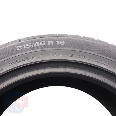 6. 215 45 16 2x CONTINENTAL 215/45 R16 90V XL ContiPremiumContact 2 A0 Sommerreifen 2019  VOLL WIE NEU