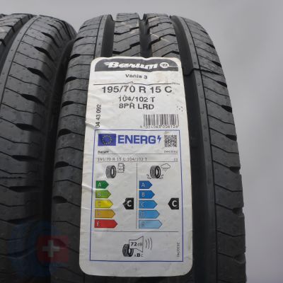 3. 195 70 15C 4x BARUM 195/70 R15C 104/102T Vanis3 Sommerreifen 2023 VOLL WIE NEU