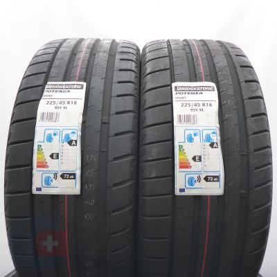 225 45 18 2x BRIDGESTONE 225/45 R18 95Y XL Potenza Sport Sommerreifen 2021 Ungebraucht   