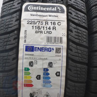 3. 225 75 16C 4x CONTINENTAL 225/75 R16C116/114R VanContact Winter Winterreifen 2022 VOLL